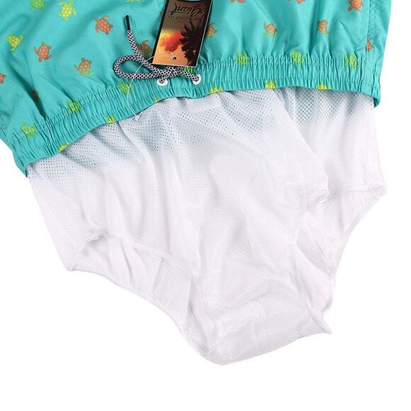 Boys' Swim Trunks Quick Dry Hawaii Style Shorts with Mesh Liner - Picture 4 of 6